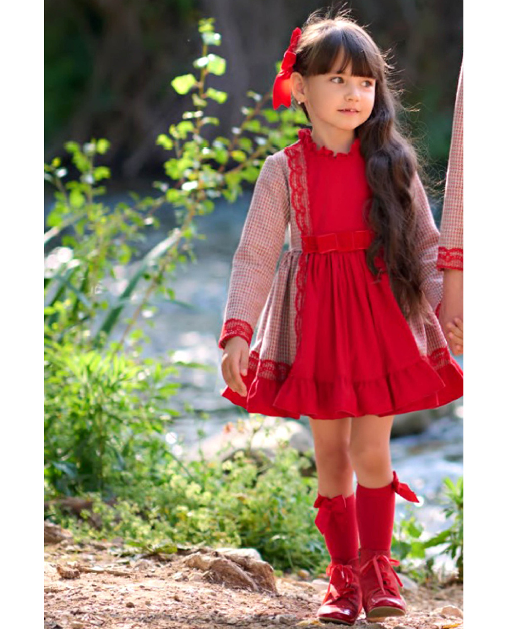 Красное платье в клетку