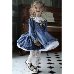 Платье вельветовое синее