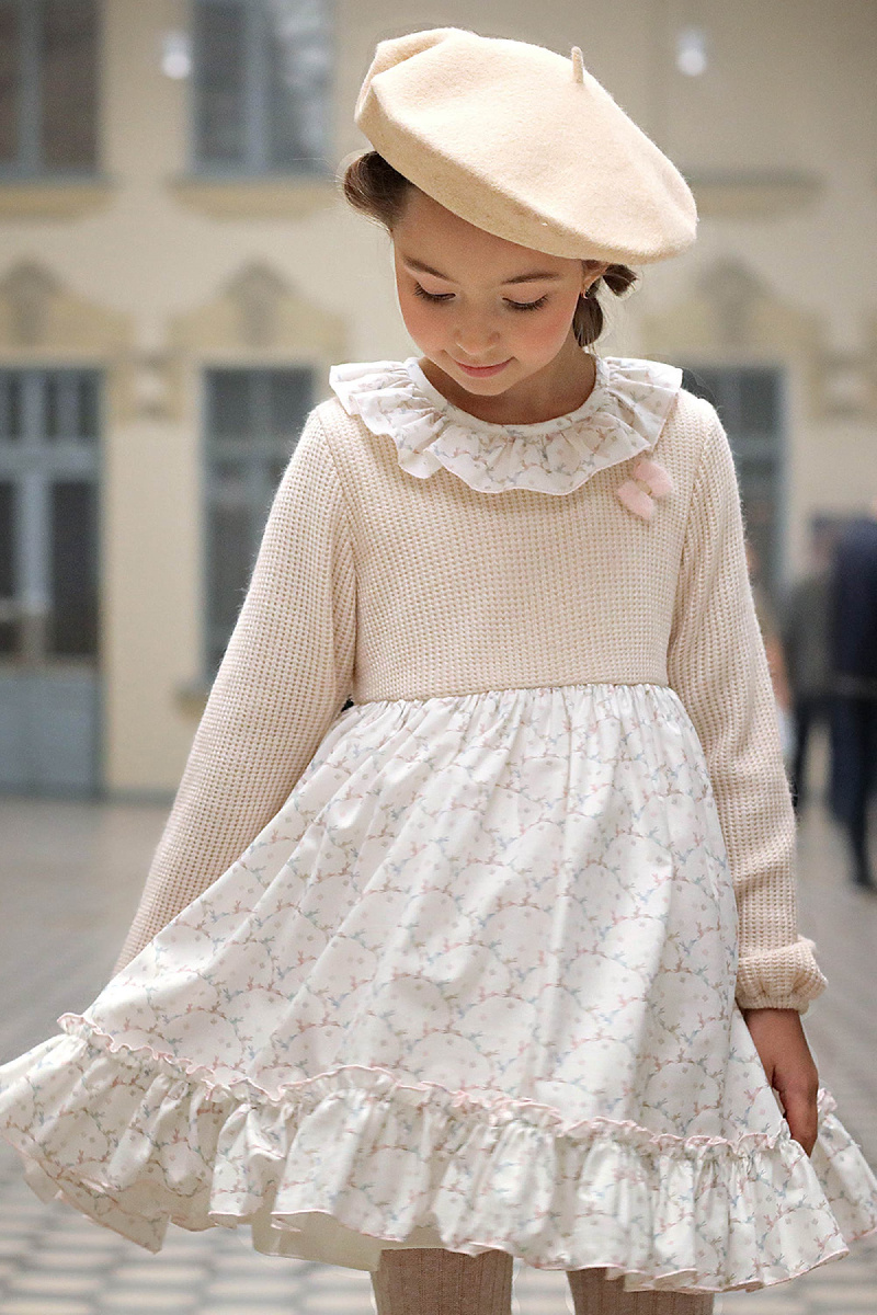 Платье нежное комбинированное