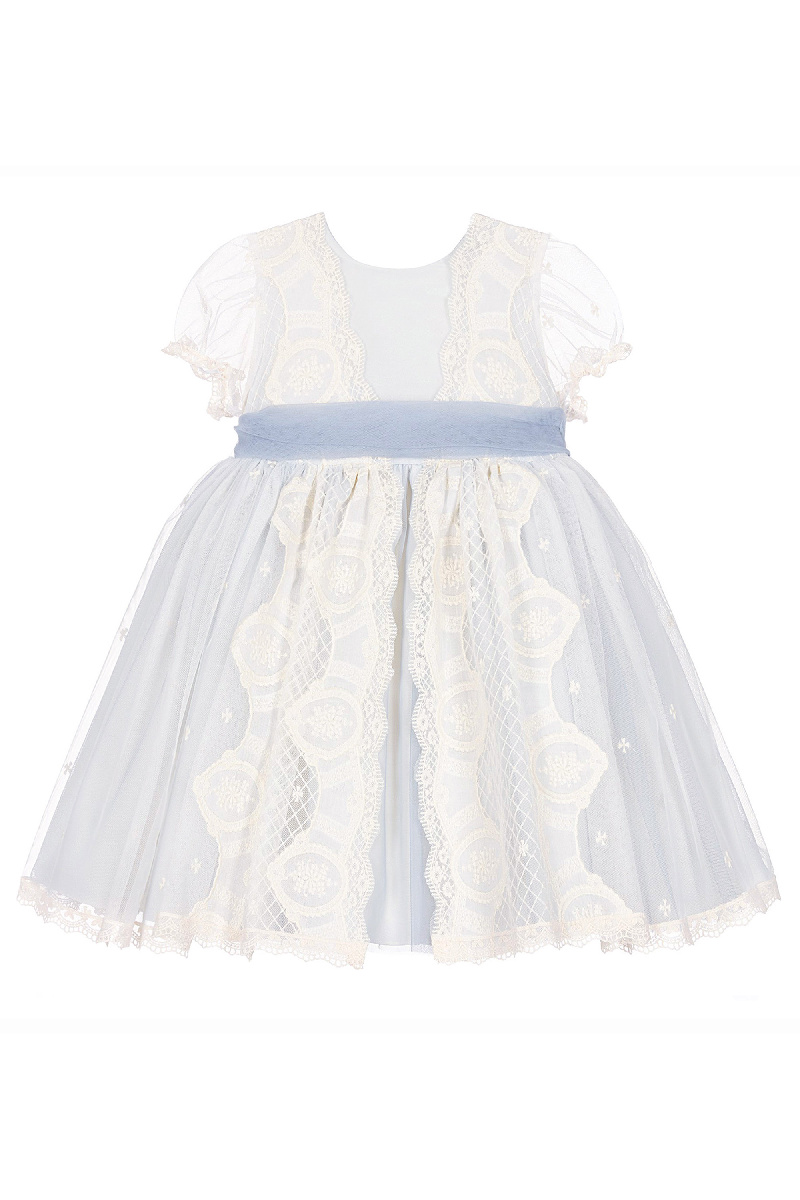 Кружевное голубое